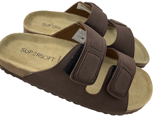 SUPERSOFT Herren Hausschuhe  Pantoffeln 174 197 DK.BROWN