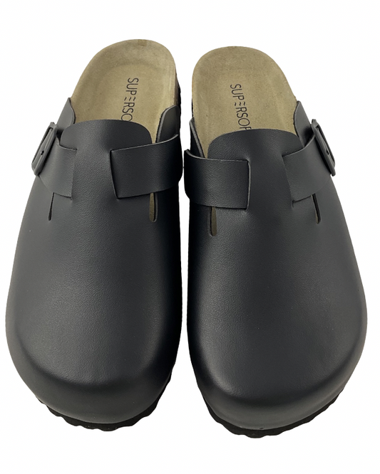 SUPERSOFT Clogs Herren Hausschuhe  Pantoffeln 176  024 BLACK Synthetik