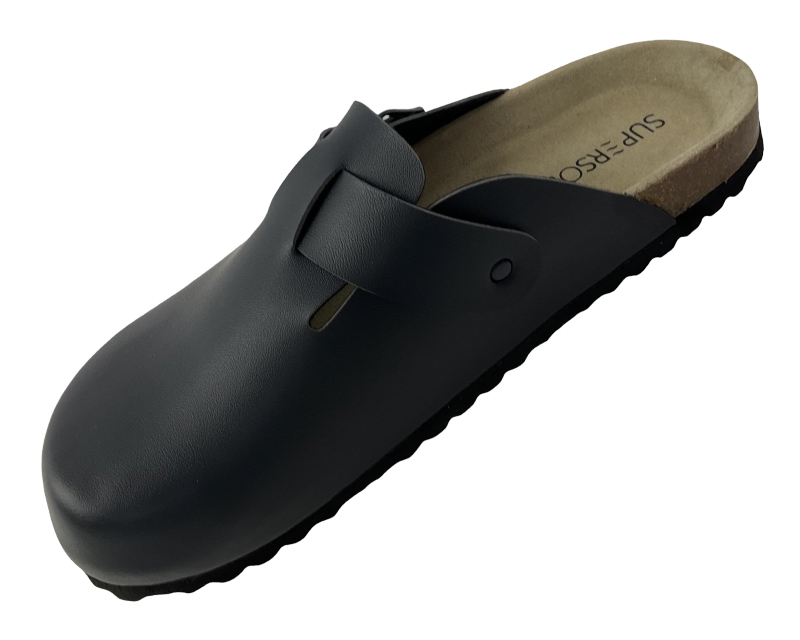 SUPERSOFT Clogs Herren Hausschuhe  Pantoffeln 176  024 BLACK Synthetik