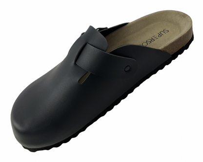 SUPERSOFT Clogs Herren Hausschuhe  Pantoffeln 176  024 BLACK Synthetik