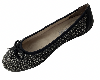 Rieker Damen Ballerinas 43850-00 Schwarz kombi