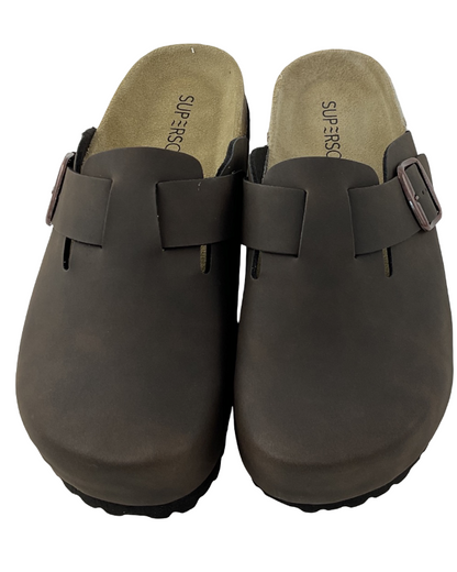 SUPERSOFT Clogs Herren Hausschuhe  Pantoffeln176 044 DK.BROWN Synthetik