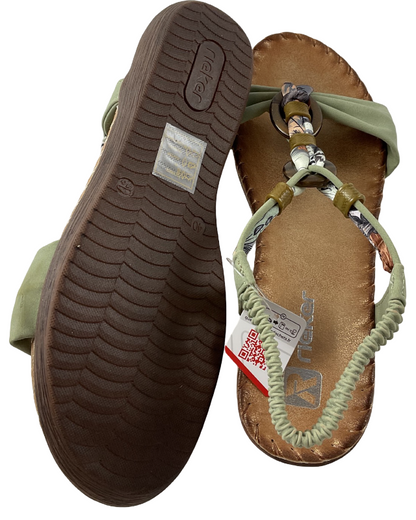 Rieker Damen Riemchensandalen V7568-52 Grün