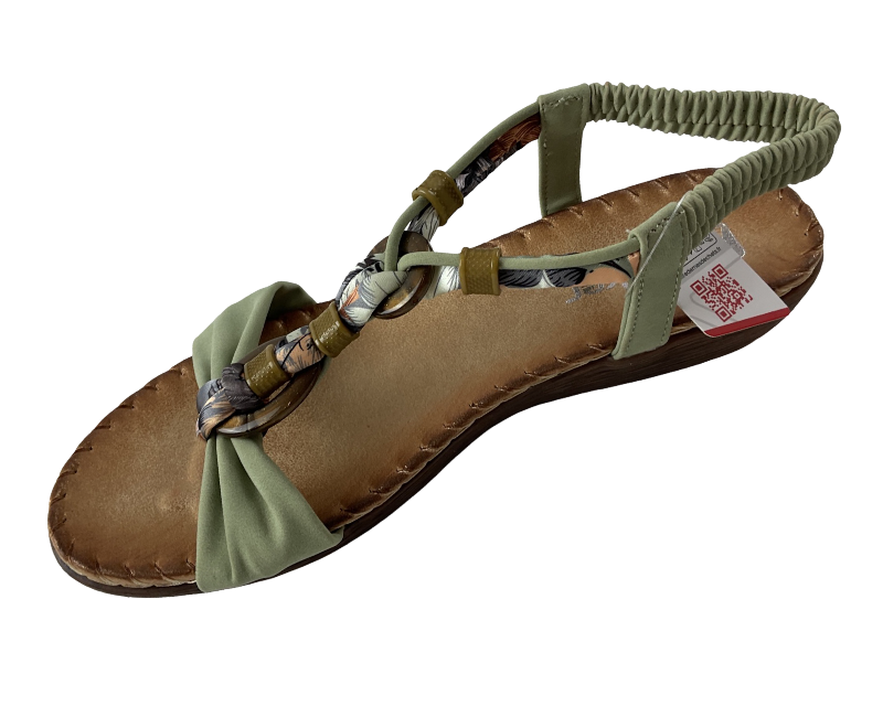 Rieker Damen Riemchensandalen V7568-52 Grün