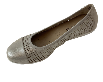 Caprice Damen Slipper 9-22151-42 341  Taupe/Metalicc   Weite-G