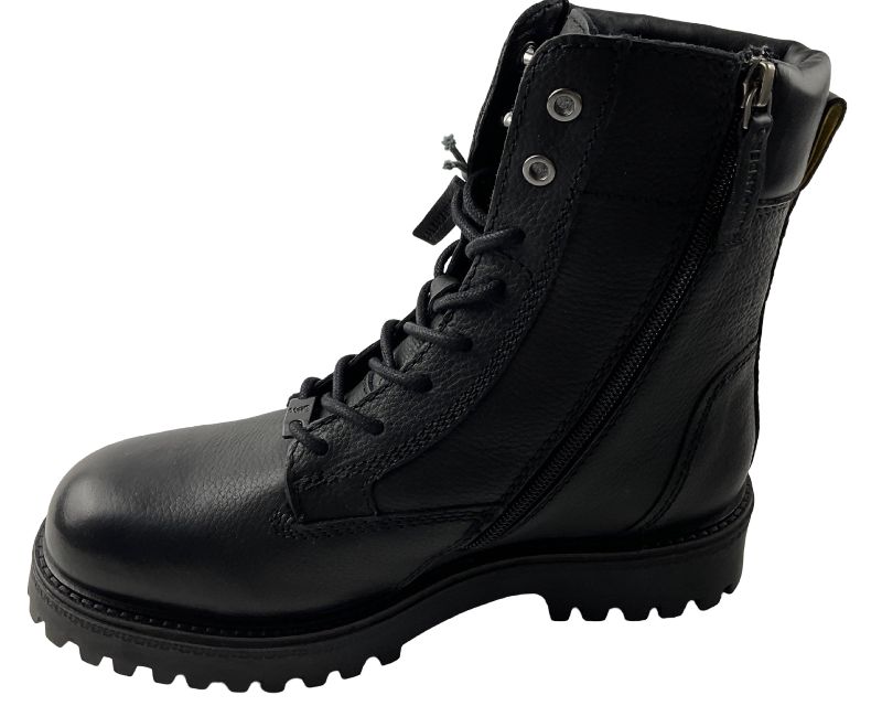 Salamander Leder-Schnürstiefelette in Schwarz mit Lammfell-Futter